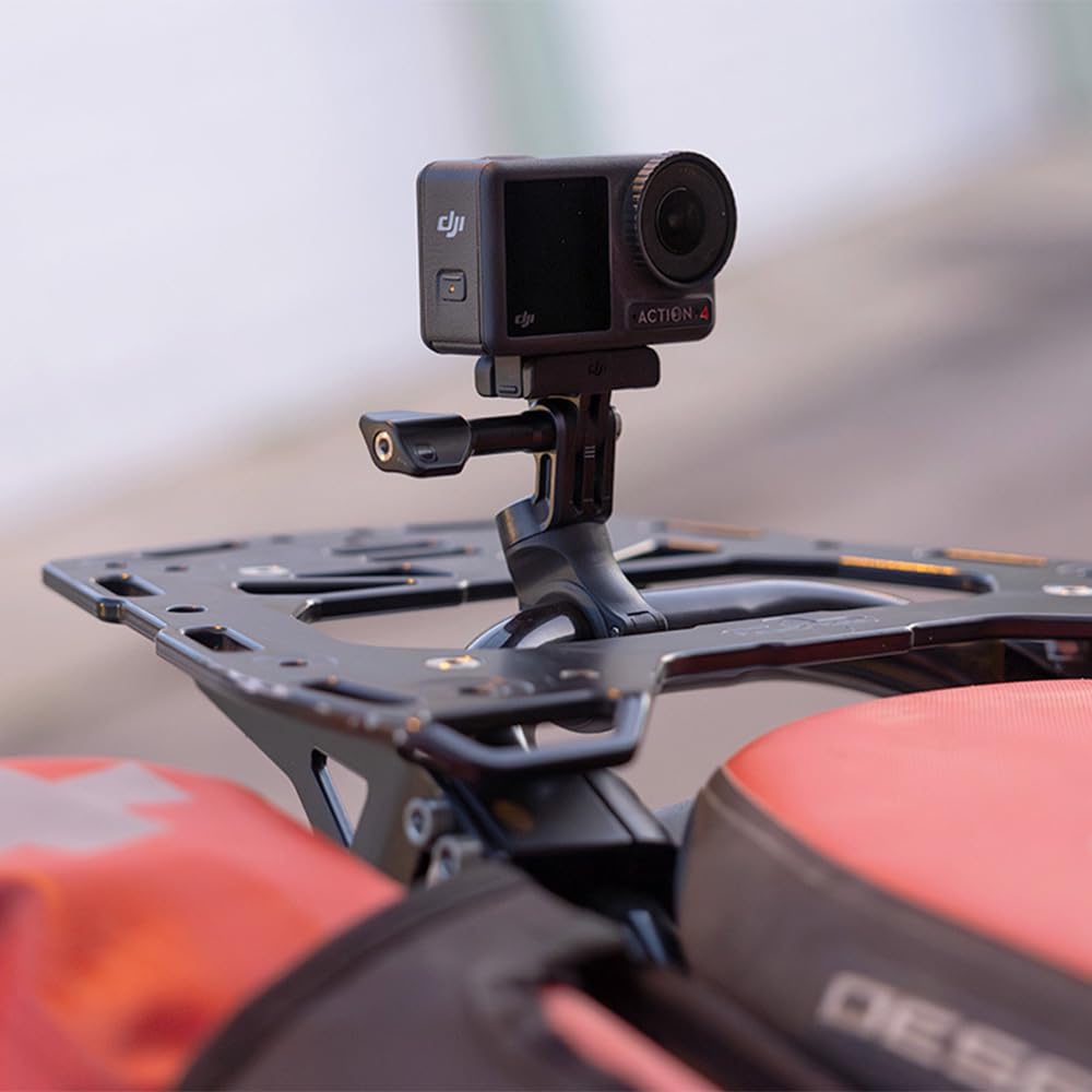 Quad Lock to Action Camera Adapter Kit with Base Bar Clamp (Medium) and Dual Pivot Arm (Medium) Compatible with GoPro, Action Cameras and Compatible Lights - Image 4