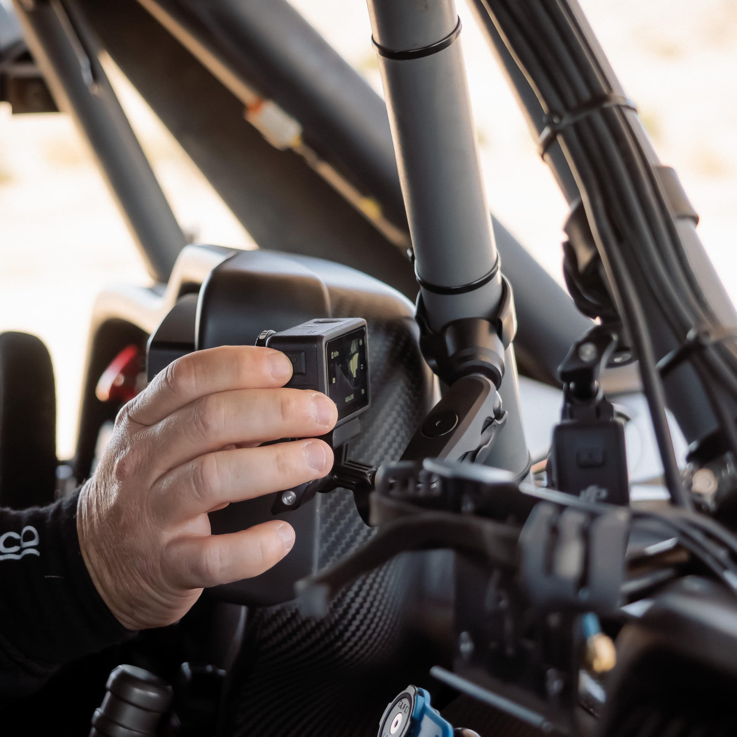 Quad Lock 360 Action Camera Kit with Roll Cage Hose Clamp and Dual Pivot Arm (Medium) Compatible with GoPro, Action Cameras and Compatible Lights - Image 7