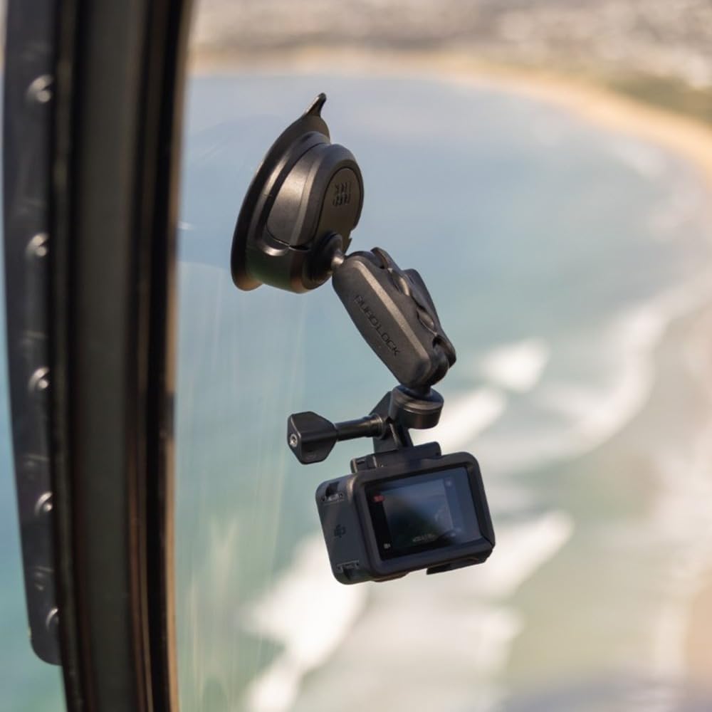 Quad Lock 360 Action Camera Kit with Suction Base and Dual Pivot Arm (Medium) Compatible with GoPro, Action Cameras and Compatible Lights - Image 4