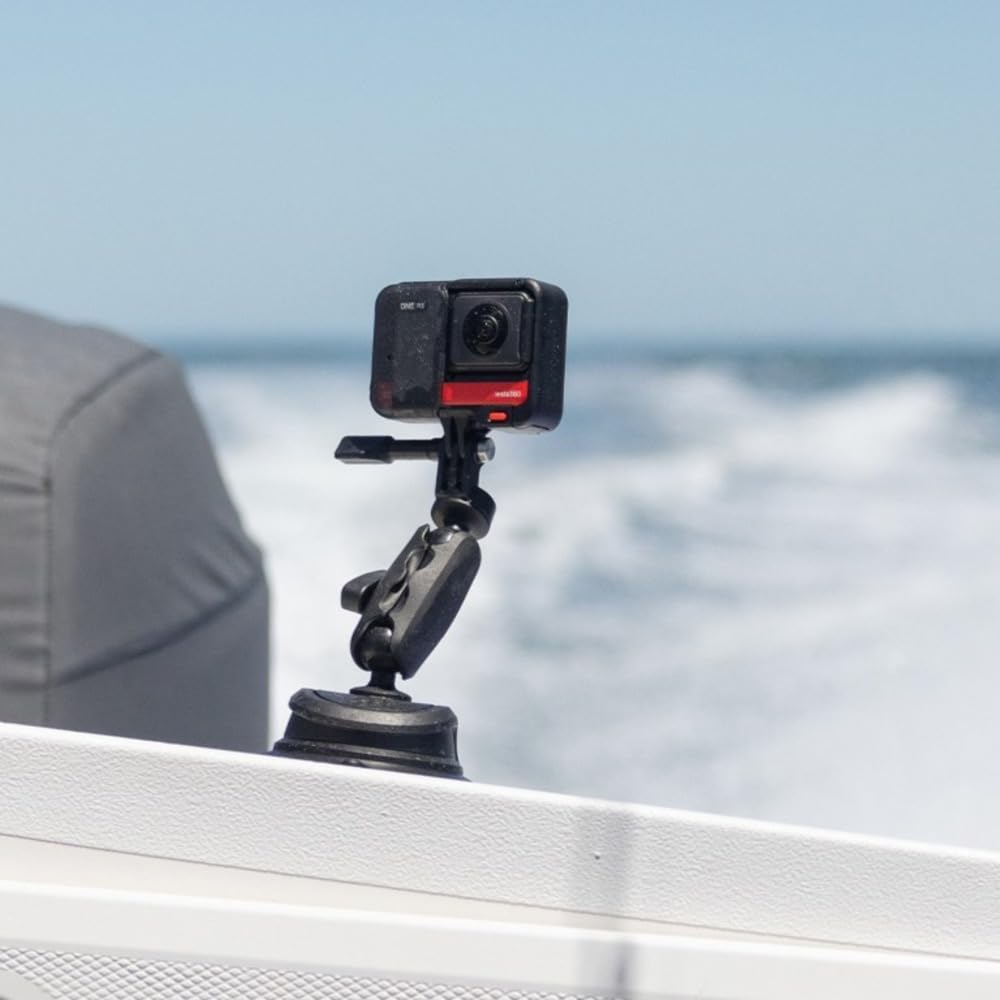 Quad Lock 360 Action Camera Kit with Suction Base and Dual Pivot Arm (Medium) Compatible with GoPro, Action Cameras and Compatible Lights - Image 6