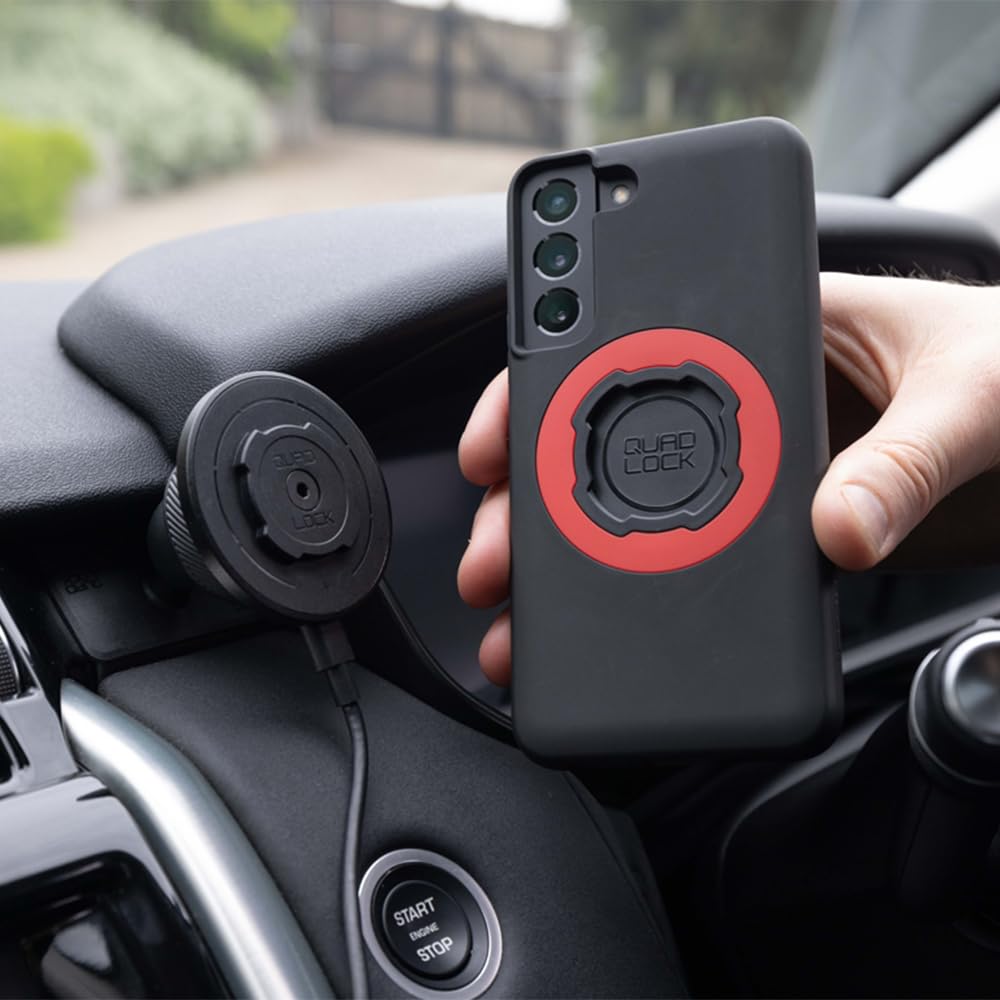 Quad Lock Adhesive Dashboard/Console Car Phone Holder Kit with MAG Wireless Charging Head V2 and MAG Phone Case for iPhone 16 Pro Max - Image 7