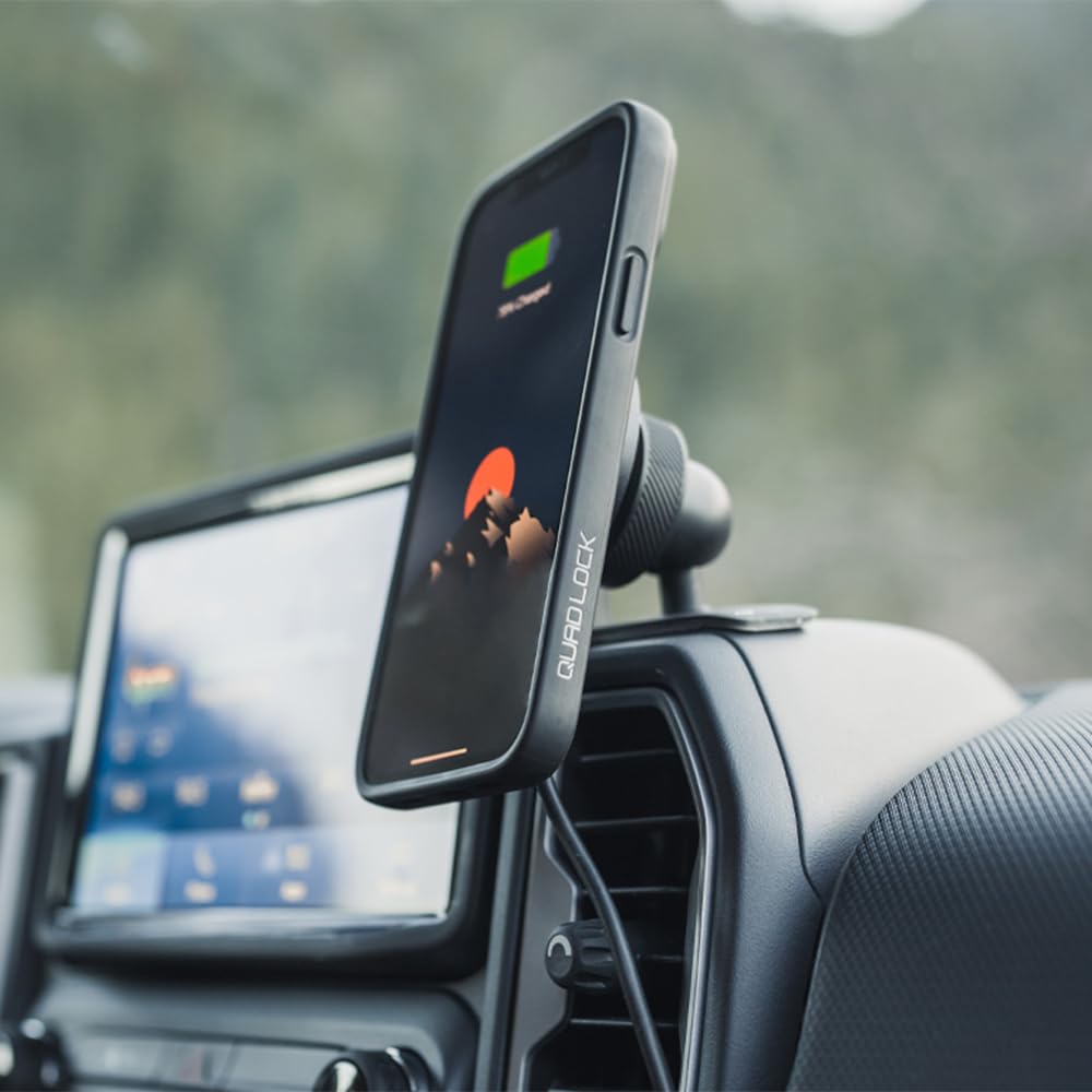 Quad Lock Adhesive Dashboard/Console Car Phone Holder Kit with MAG Wireless Charging Head V2 and MAG Phone Case for iPhone 16 Pro Max - Image 8