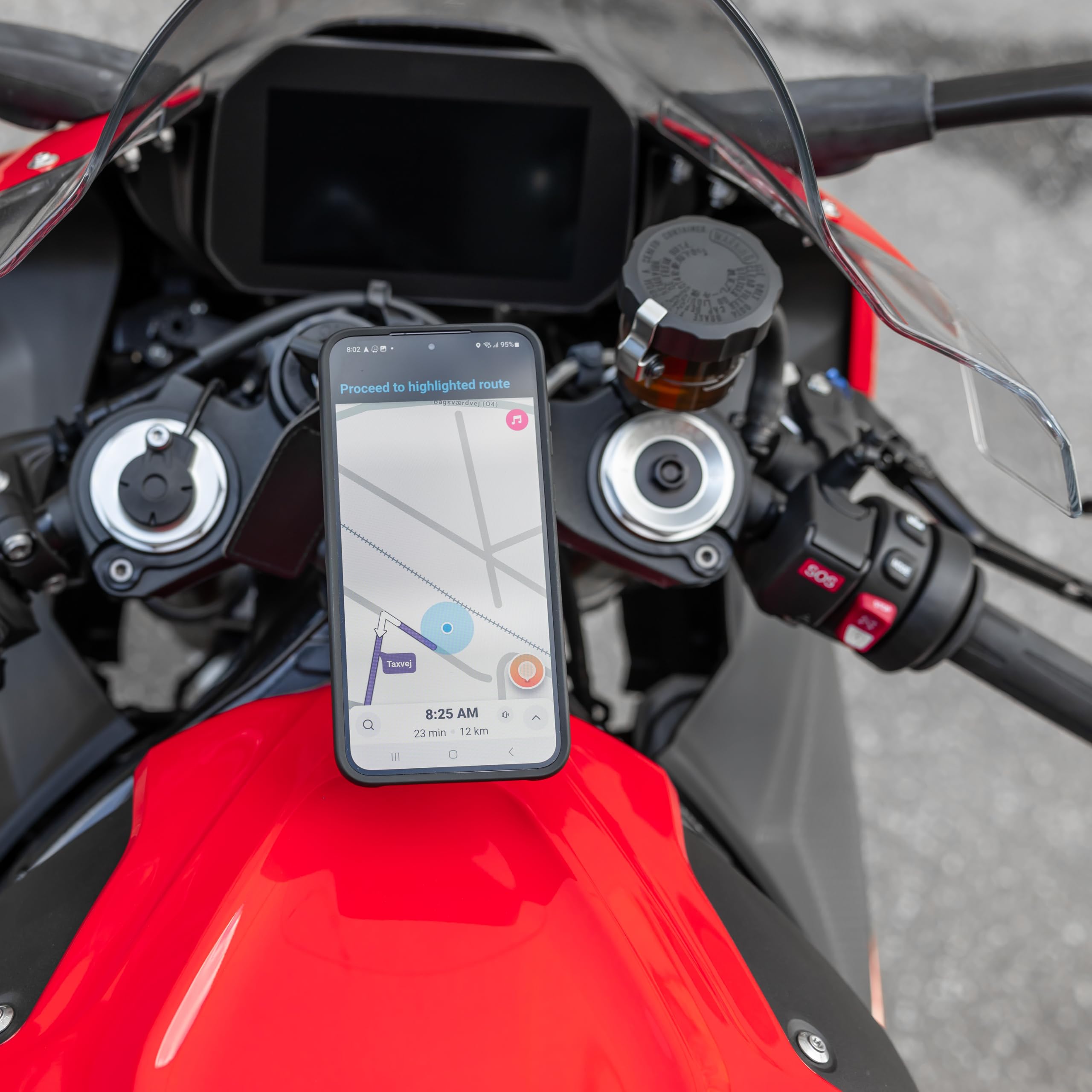 Quad Lock Fork Stem Motorcycle Phone Mount (V2) with MAG Phone Case and Vibration Dampener for iPhone 13 - Image 4