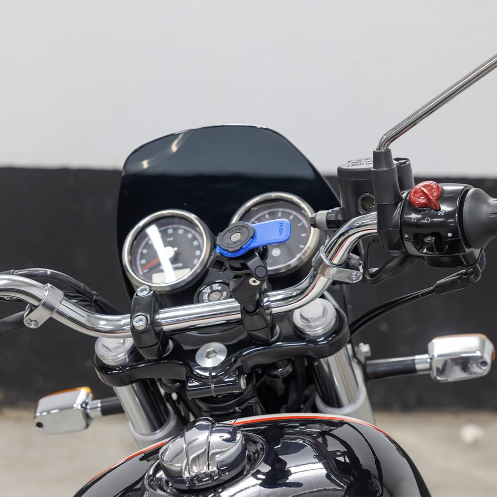Quad Lock Handlebar Clamp Motorcycle Phone Mount with Vibration Dampener and MAG Phone Case for iPhone 16 Pro Max - Image 3
