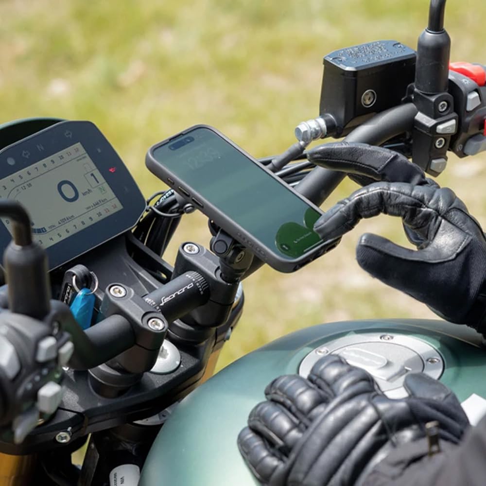 Quad Lock Handlebar Clamp PRO Motorcycle Phone Mount with Vibration Dampener and MAG Phone Case for iPhone 16 Pro Max - Image 7