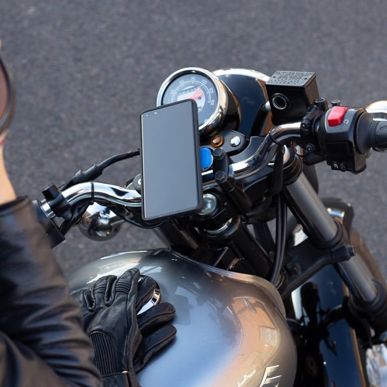 Quad Lock Handlebar Clamp Motorcycle Phone Mount with Vibration Dampener and MAG Phone Case for iPhone 16 Pro Max - Image 8