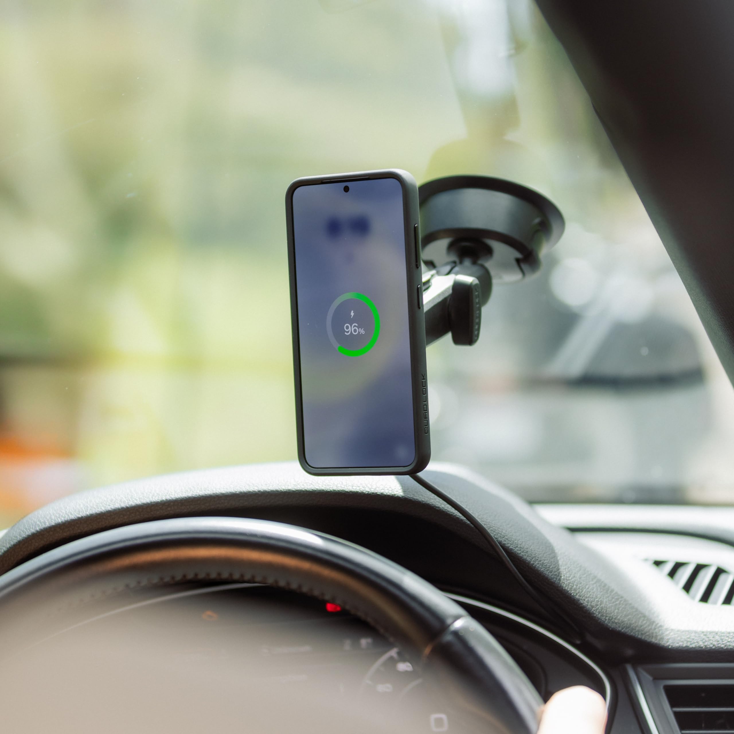 Quad Lock Heavy Duty Suction Car Phone Mount with MAG Phone Case and MAG Wireless Charging Head for iPhone 17 - Image 4