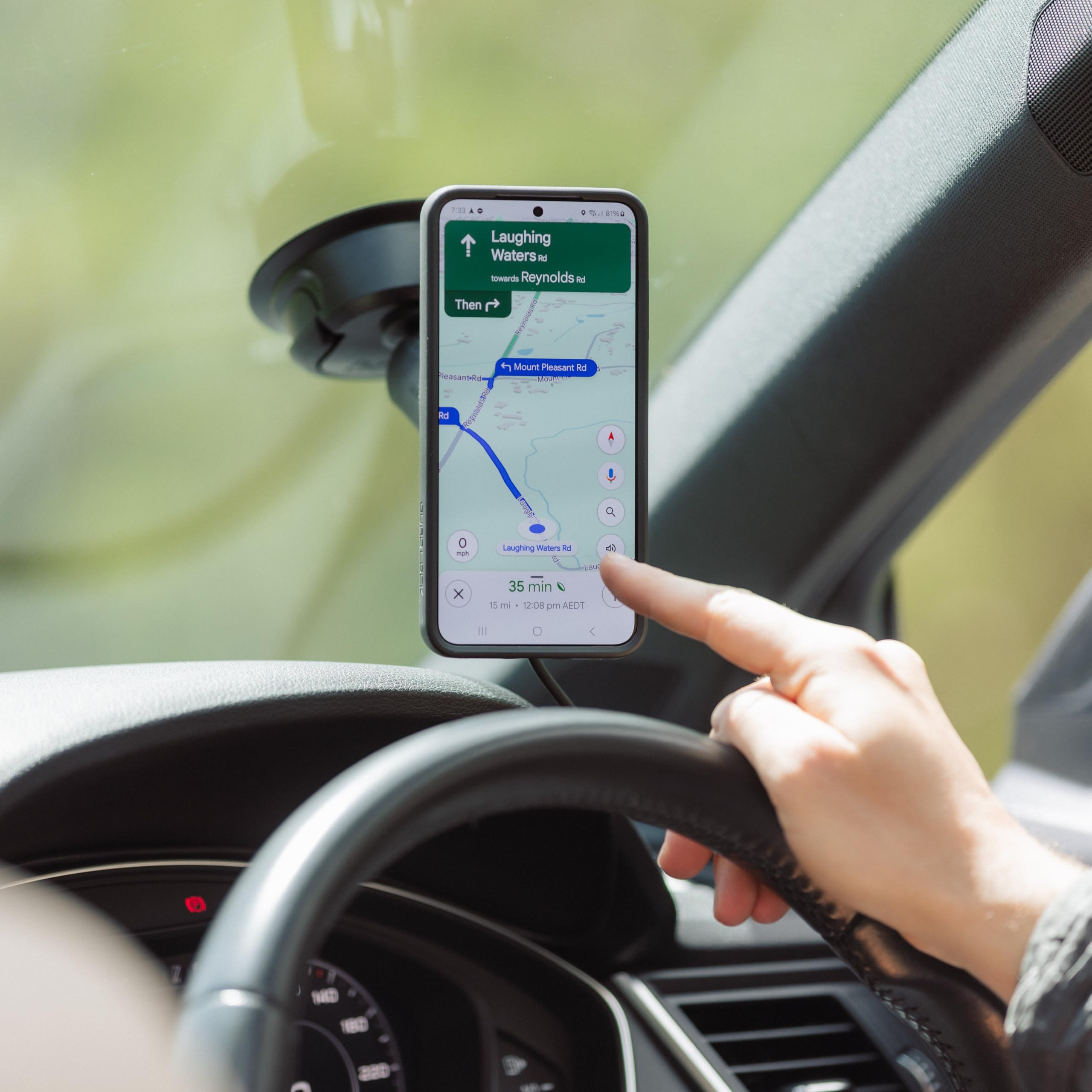 Quad Lock Heavy Duty Suction Car Phone Mount with MAG Phone Case and MAG Wireless Charging Head for iPhone 17 - Image 8