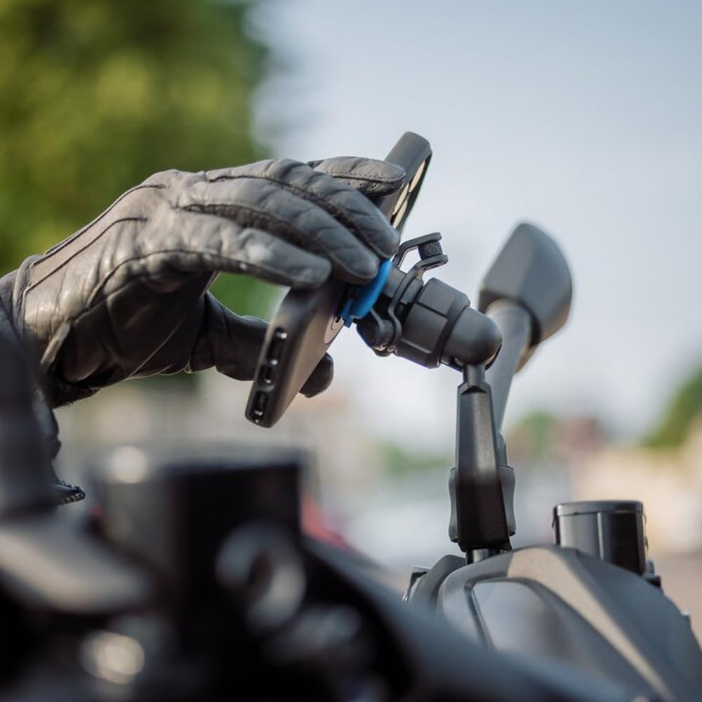 Quad Lock Mirror Stem Motorcycle Phone Mount with Vibration Dampener and MAG Phone Case for iPhone 16 Pro Max - Image 3