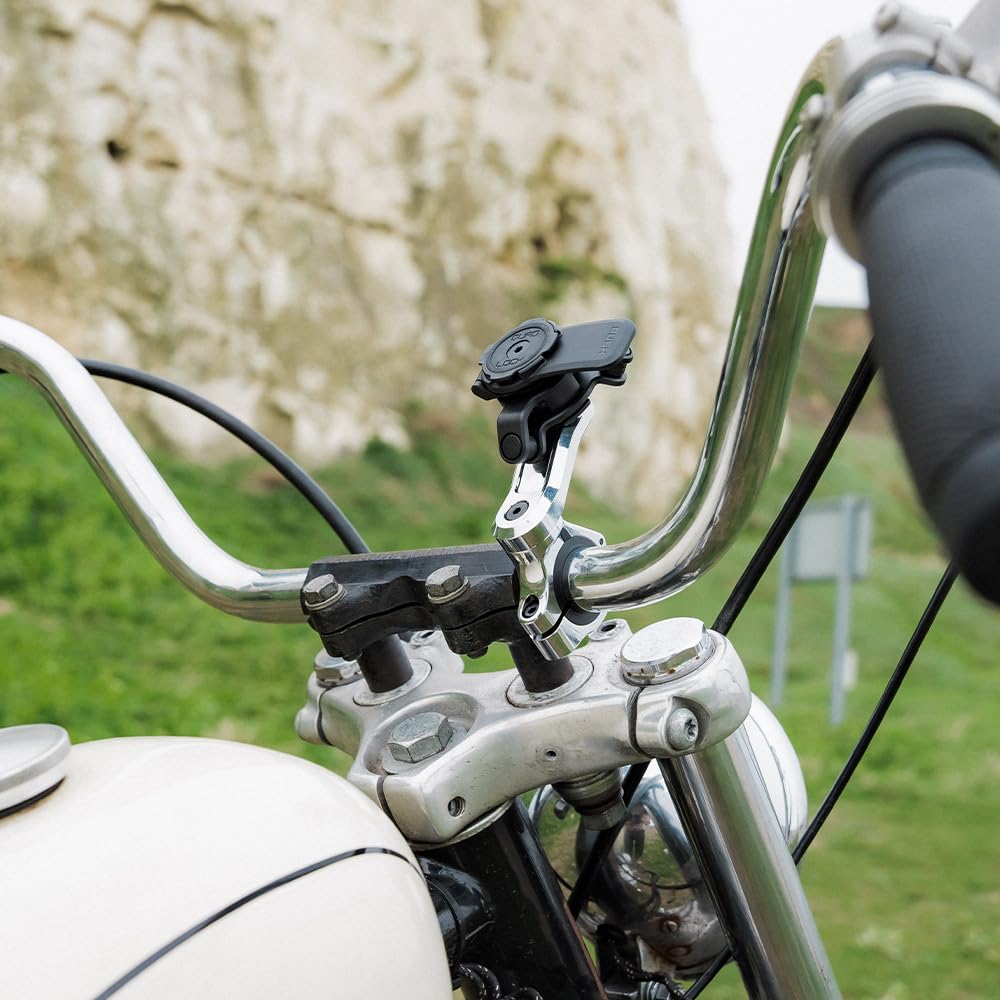 Quad Lock Motorcycle Handlebar Phone Mount PRO Chrome with Vibration Dampener and MAG Phone Case for iPhone 16 Pro Max - Image 6