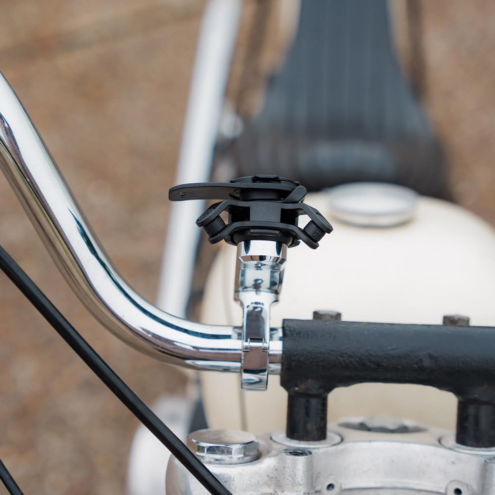 Quad Lock Motorcycle Handlebar Phone Mount PRO Chrome with Vibration Dampener and MAG Phone Case for iPhone 16 Pro Max - Image 7