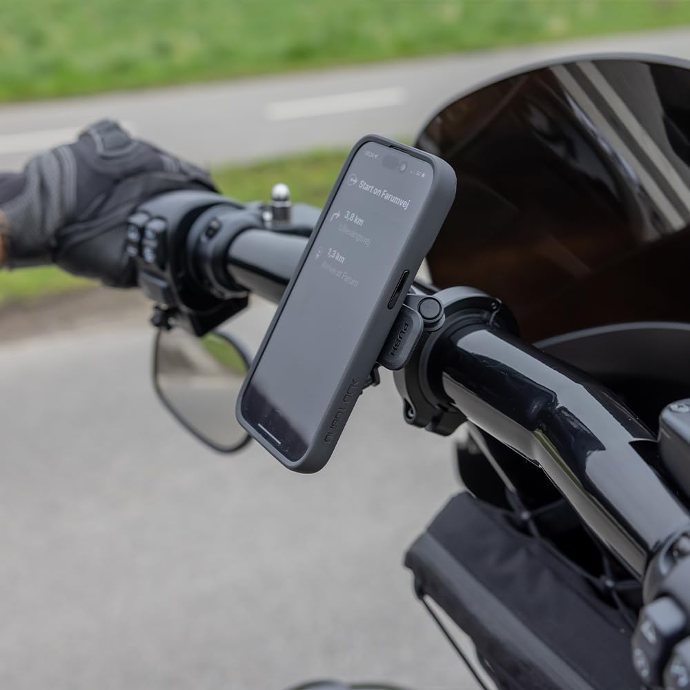 Quad Lock Motorcycle Handlebar Phone Mount PRO - Large with Vibration Dampener and MAG Phone Case for iPhone 16 Pro Max - Image 6