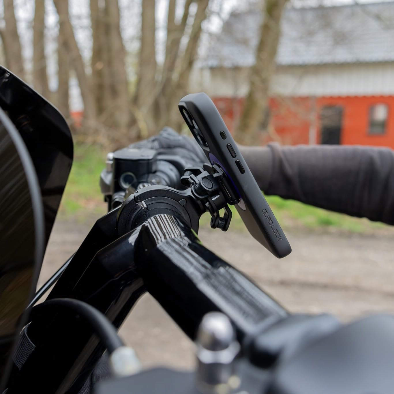 Quad Lock Motorcycle Handlebar Phone Mount PRO - Large with Vibration Dampener and MAG Phone Case for iPhone 16 Pro Max - Image 8