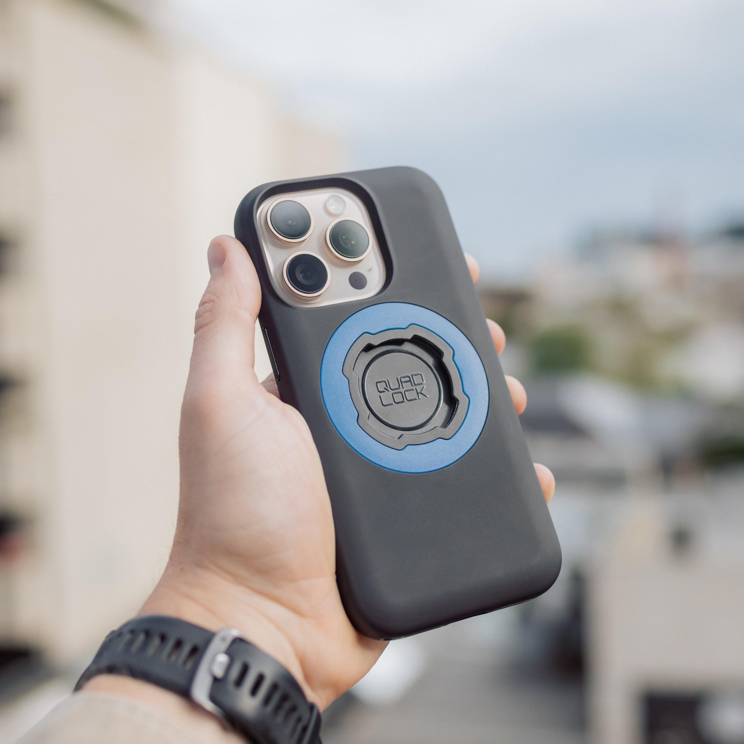 Quad Lock Out Front Handlebar Bike Phone Mount (V3) with MAG Phone Case for iPhone XR - Image 7