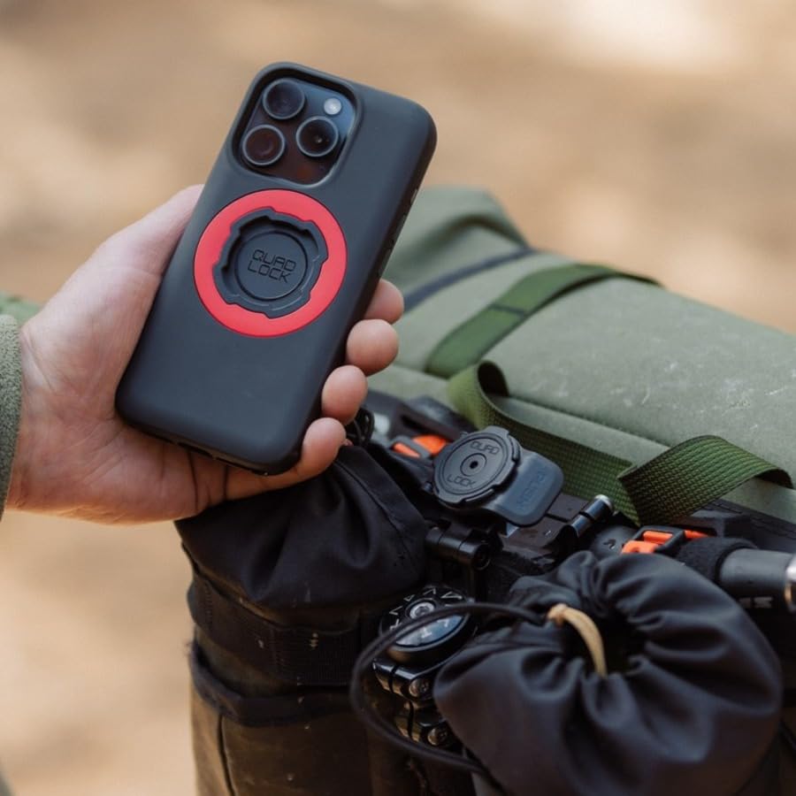 Quad Lock Stem Cap Mount (Adjustable) Bike Kit with iPhone 16 Pro Max MAG Phone Case - Image 3