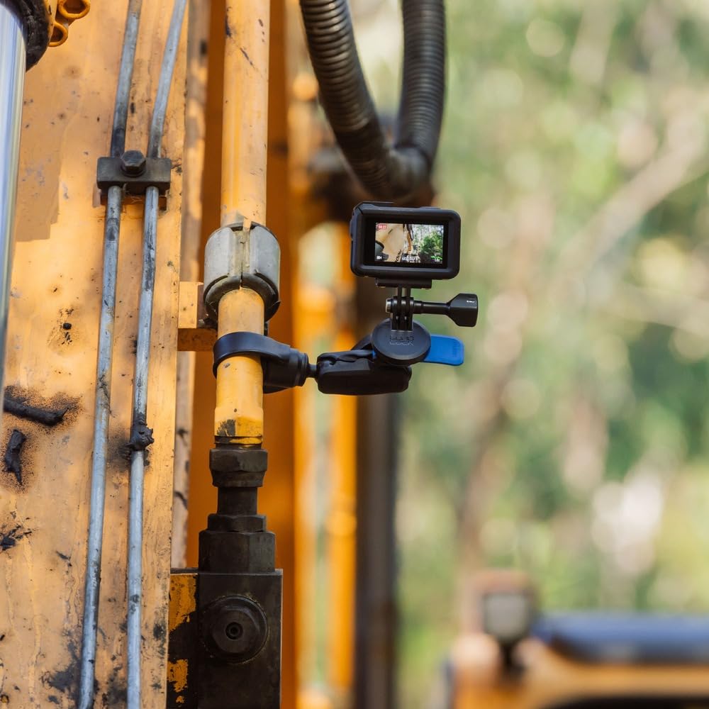 Quad Lock to Action Camera Adapter Kit with Roll Cage Hose Clamp and Dual Pivot Arm (Medium) Compatible with GoPro, Action Cameras and Compatible Lights - Image 4