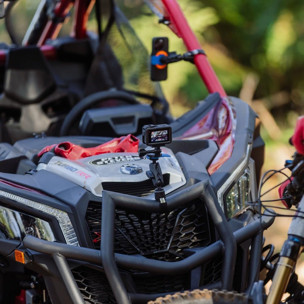 Quad Lock to Action Camera Adapter Kit with Roll Cage Hose Clamp and Dual Pivot Arm (Medium) Compatible with GoPro, Action Cameras and Compatible Lights - Image 6