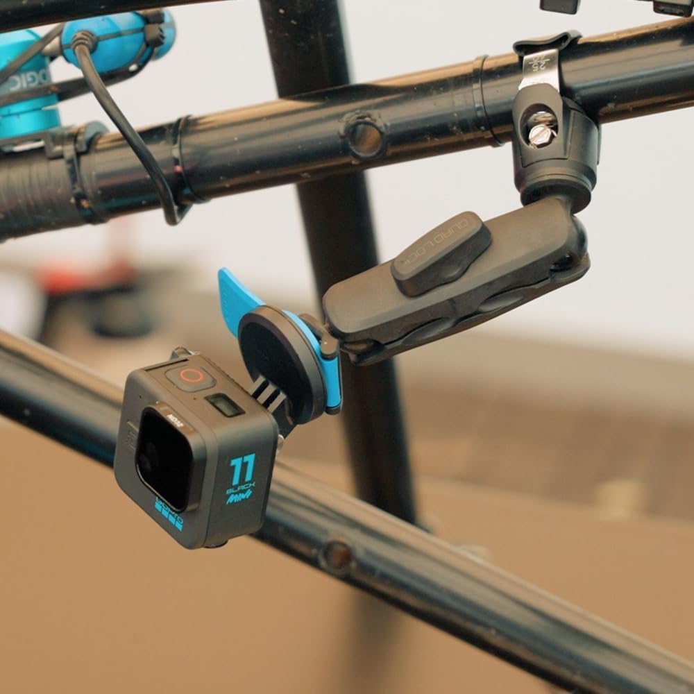 Quad Lock to Action Camera Adapter Kit with Roll Cage Hose Clamp and Dual Pivot Arm (Medium) Compatible with GoPro, Action Cameras and Compatible Lights - Image 7