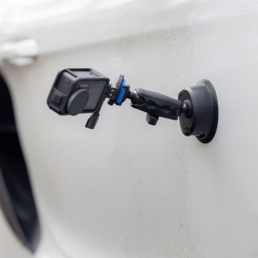 Quad Lock to Action Camera Adapter Kit with Suction Base and Dual Pivot Arm (Medium) Compatible with GoPro, Action Cameras and Compatible Lights - Image 7