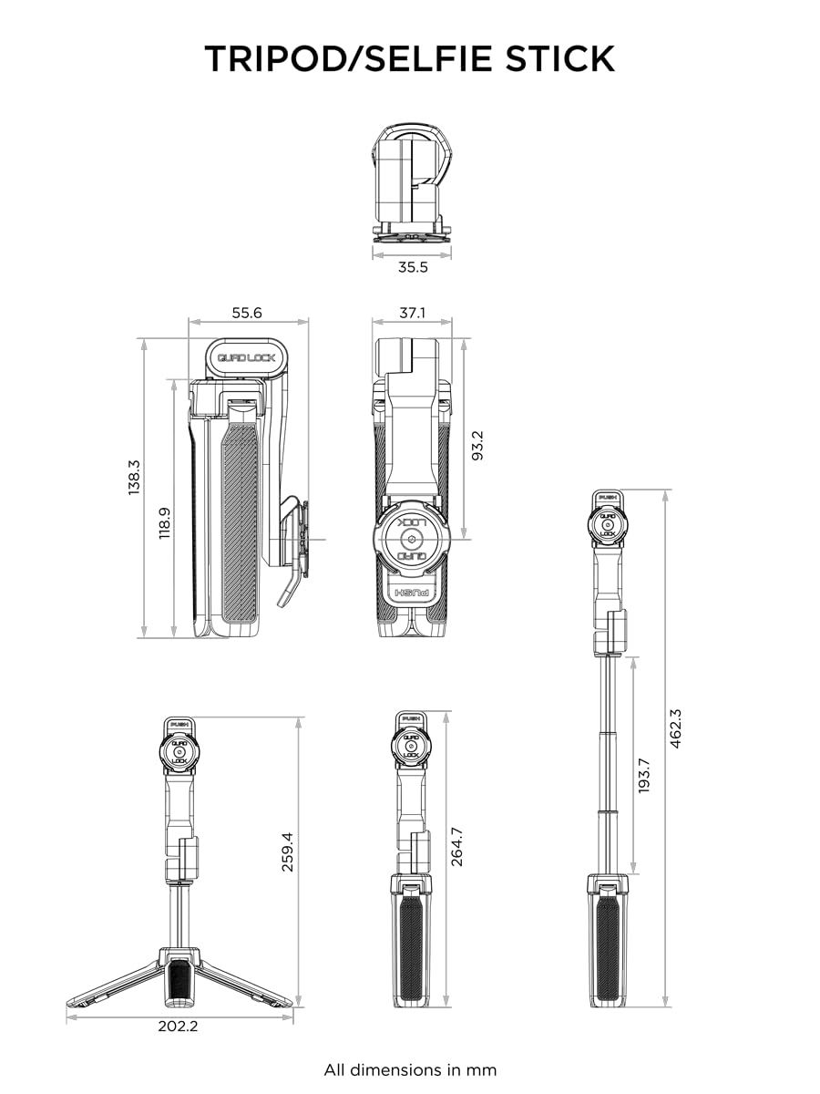 Quad Lock Tripod/Selfie Stick - Image 7