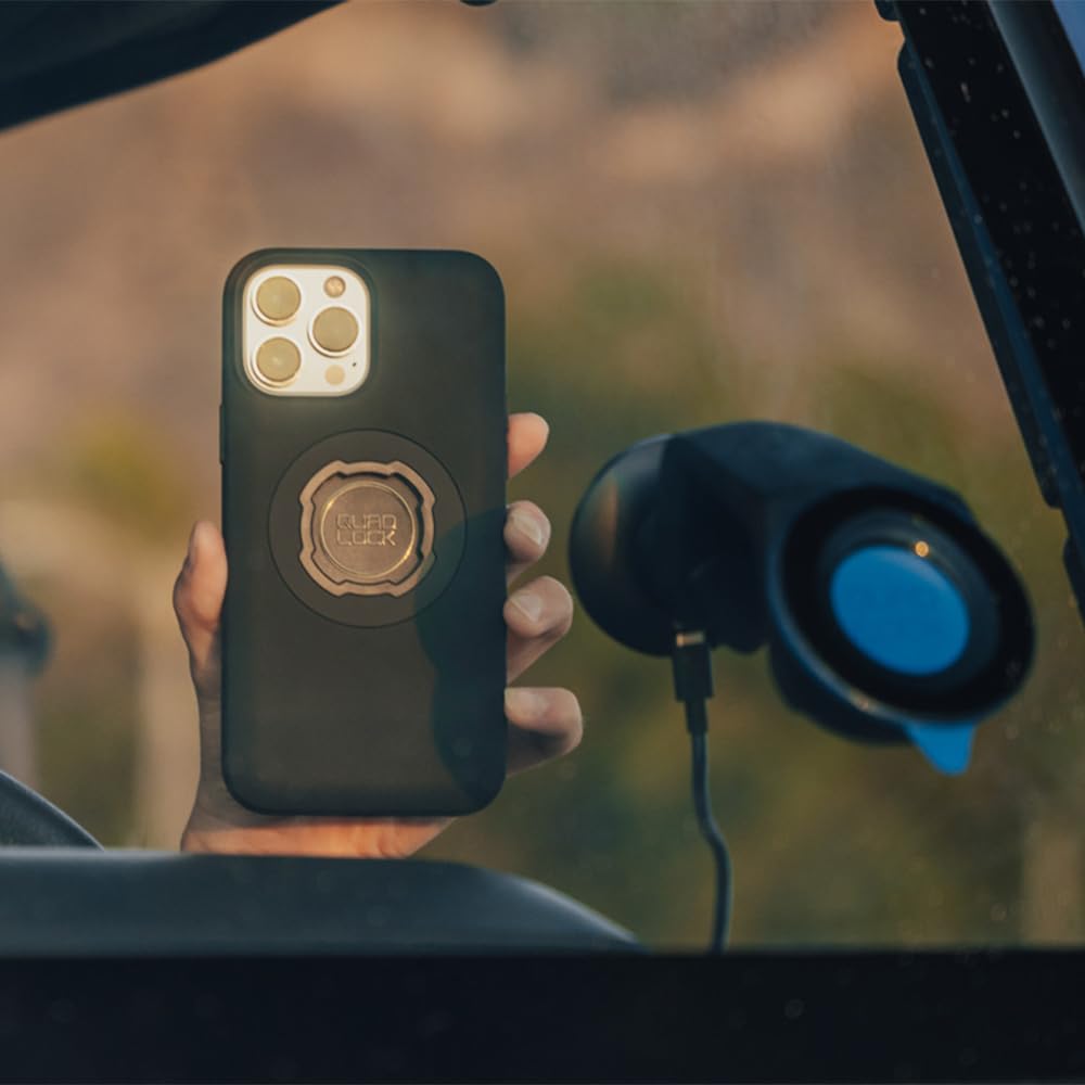 Quad Lock Windscreen/Dashboard Car Phone Holder with MAG Wireless Charging Head V2 and MAG Phone Case for iPhone 16 Pro Max - Image 6