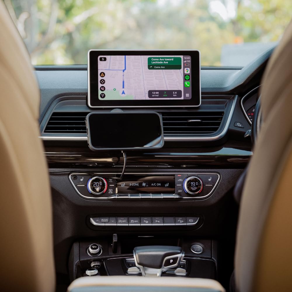 Quad Lock Wireless Car Adapter for Apple CarPlay & Android Auto - Plug & Play USB for Cars with Wired CarPlay/Android Auto - Image 5